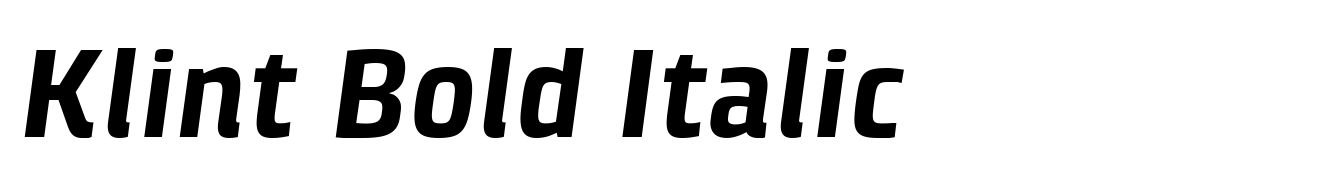 Klint Bold Italic